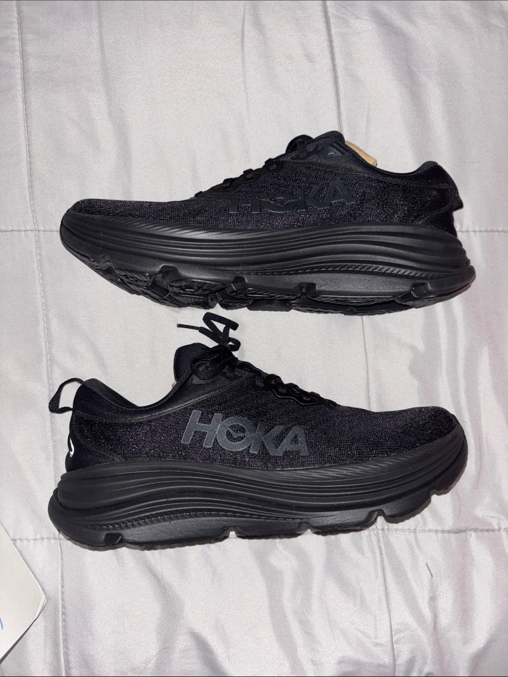 Hoka Men's Black Athletic Running Shoes - All-Black Design